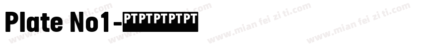 Plate No1字体转换